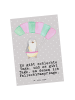 Mr. & Mrs. Panda Wanddeko Pinguin Fallschirm springen mit Spruch in Grau Pastell