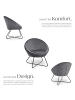 tectake Cocktailsessel Centera, 83 x 73 x 82 cm, Samtoptik anthrazit