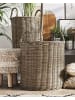 Beliani 2-tlg Outdoor Blumentopf BITOLA in Braun