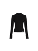 Karl Lagerfeld Schwarz Viskose Langarmshirt