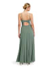 Vera Mont Abendkleid mit Lurexfaden in Green/Silver