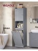 VASAGLE Badschrank in Grau - (B)40 x (H)170 x (T)40 cm