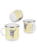 Mr. & Mrs. Panda Camping Emaille Tasse Koalabär ohne Spruch in Gelb Pastell