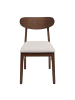 MCW 2er-Set Esszimmerstuhl M59, Dunkles Gestell, creme