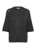 Kaffe Strickpullover KAtiana Loose fit in Black Oyster Melange