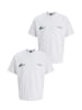 Jack & Jones 2er Set Oversized T-Shirts Rundhals Dropped Shoulder in Weiß