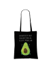 Mr. & Mrs. Panda Henkeltasche Avocado Glücklich mit Spruch in Schwarz