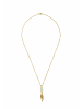 Gemshine Halskette mit Anhänger Engel Flügel - Schutzengel Chalcedon in gold coloured
