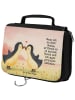 Mr. & Mrs. Panda Kulturtasche Pinguine Kuss Design mit Spruch in Weiß