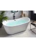 Beliani Freistehende Badewannen ANTIGUA in Weiß - (W) 80 x (H) 72 x (L) 168 cm