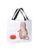 Mr. & Mrs. Panda Tote Bag Katze Fressen ohne Spruch in Weiß