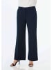 GOLDNER Kurzgröße:  Jerseyhose mit Bügelfalten in marine