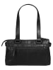 SPIKES & SPARROW Handtasche echt Leder in schwarz