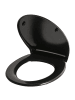 Beliani WC-Sitz PAPURI in Schwarz - (W) 37 x (H) 45 x (L) 45 cm