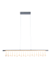 näve LED Pendelleuchte "Nobilis" in silber - EEK F - (L)100cm x (B)6cm x (H)120cm