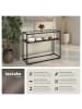 tectake Flurtisch, 100 x 41 x 80,5 cm, Industrial Style, Holz und Stahl