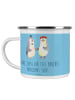 Mr. & Mrs. Panda Emaille Becher Gastgeschenke Märchen mit Spruch in Sky Blue