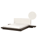 Beliani Doppelbett ZEN in Braun/Weiß - (W) 308 x (H) 86 x (L) 229 cm