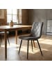 relaxdays 4 x Esszimmerstuhl in Grau - (B)43 x (H)86 x (T)53,5 cm