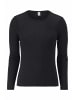Hessnatur Hessnatur Longsleeve PURE FUNCTION aus Bio-Merinowolle und Seide in schwarz