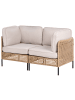 Beliani 2-tlg Gartensofa OMEGANA in Beige/Schwarz