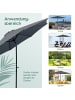 ABRIHOME Sonnenschirme in Grau Ø300 cm knickbar für Garten Balkon Strand