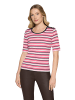 Betty Barclay Basic Shirt mit Rippenstruktur in Pink/Dark Blue