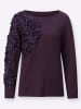 creation L Langarm-Pullover in aubergine