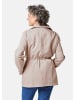 GOLDNER Kurzgröße:  Longjacke aus fein strukturierter Ware in sand