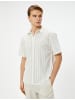 KOTON Shirt in Beige Gestreift