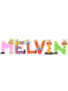 Playshoes Deko-Buchstaben "MELVIN" in bunt