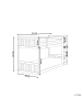 Beliani Hochbett LAZER in Braun - (W) 97 x (H) 127 x (L) 213 cm