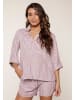 Linga Dore set Pyjama in Soft bordeaux stripe