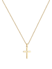 Elli DIAMONDS  Halskette 585 Gelbgold Kreuz in Weiß