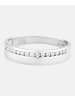 Diamant L'éternel Ehering aus 375 Weißgold mit Zirkonia