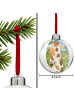 Mr. & Mrs. Panda Weihnachtskugel Kuh Design ohne Spruch in Weiß