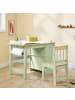 SoBuy Kinder-Schreibtisch mit Stuhl in Mattes Salbeigrün - (W) 45 x (H) 66 x (L) 80 cm