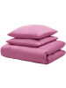 Beliani 3-tlg Bettwäsche-Set HARMONRIDGE in Rosa