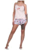 NORMANN ärmellose Schlafanzug Shorty Spaghettiträgern und - 79160 in rosa
