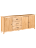 Beliani Sideboard LEONORA in Braun - (W) 190 x (H) 80 x (L) 40 cm