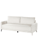 Beliani 3-Sitzer Sofa HEMING in Weiß/Schwarz - (W) 200 x (H) 88 x (L) 90 cm