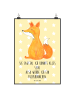 Mr. & Mrs. Panda Wandbild Einhorn Fuchs mit Spruch in Gelb Pastell