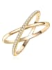 Glanzstücke München Ring aus Sterling Silber mit Zirkonia in gelbgold