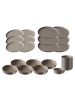24er Set Teller und Schalenset Jasper in Taupe
