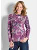 GOLDNER Sweatshirt Langarmshirt im Paisley-Design in beere / gemustert
