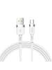 COFI 1453 Joyroom Flüssigsilikon-Datenkabel USB zu USB Type-C 2,4 A 1,2 m Weiß in Weiß