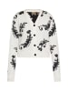 myMo Women Cardigan in Wollweiss Schwarz