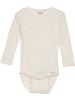 Minymo Kinder Langarmbody "Wrap Body LS Rib" in Beige