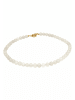 Gemshine Kette ohne Anhänger WEIßER JADE in gold coloured