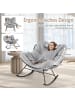 COSTWAY Schaukelstuhl für drinnen & draußen in Grau